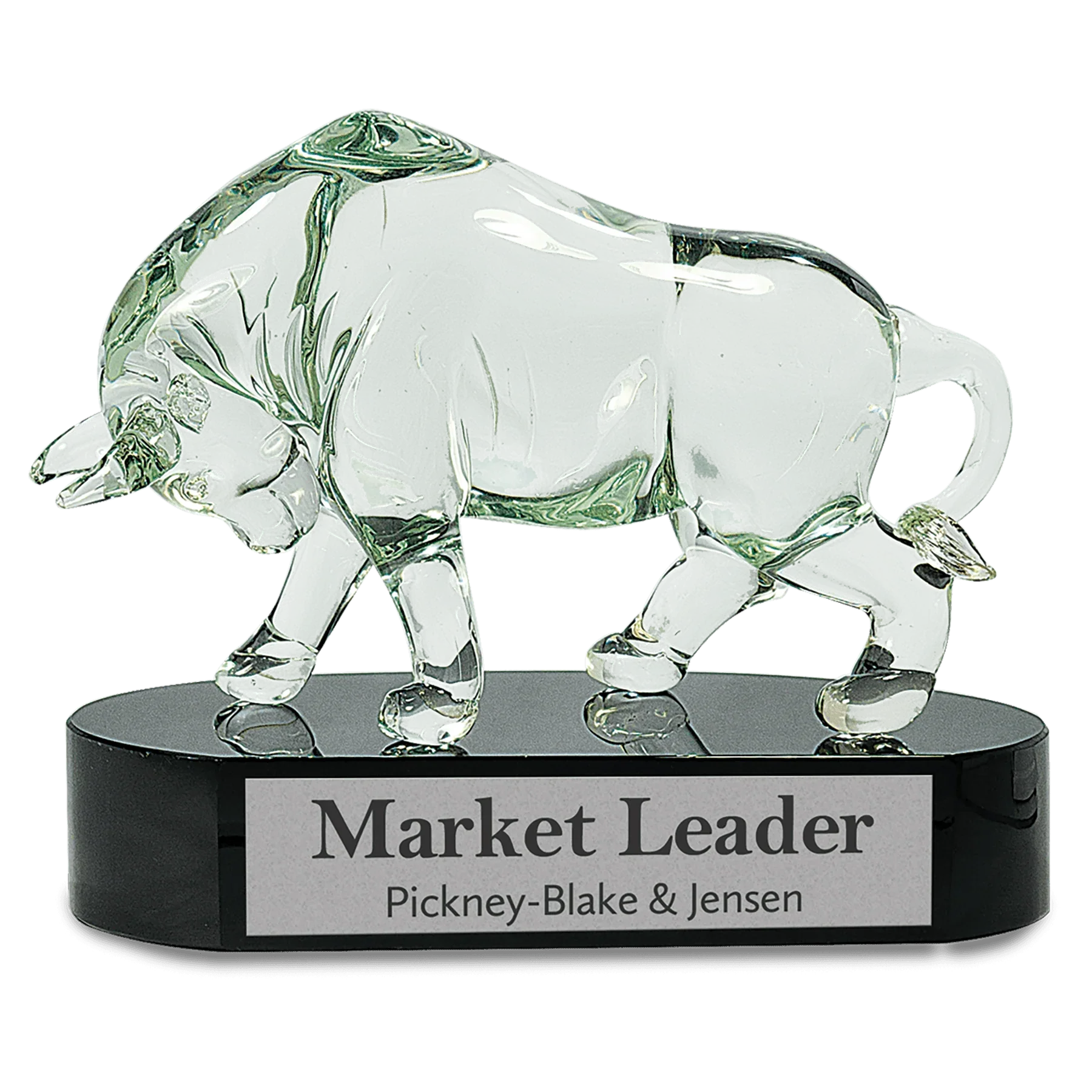 Art Glass Bull Sculpture