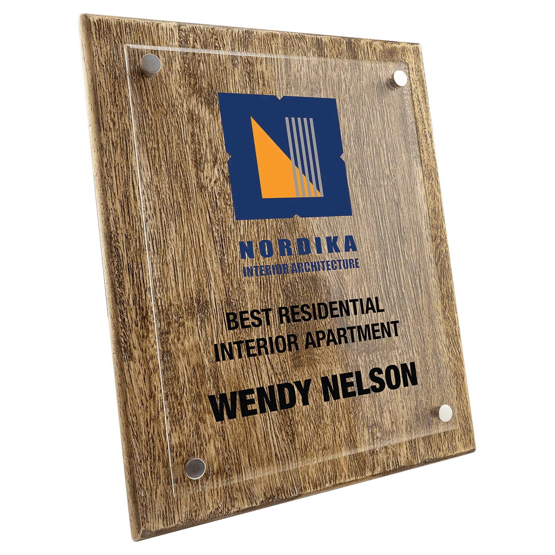 Barnwood Floating Acrylic Plaque
