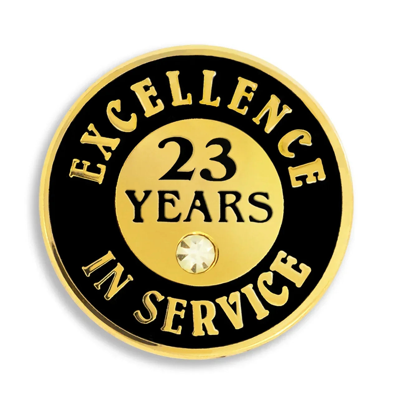 23 Years of Service Pin with Stone - awardshere.com