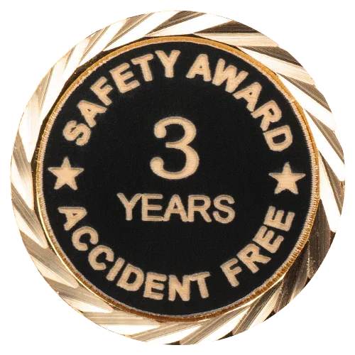Safety Award Pin, Accident Free Pin with your choice of years - awardshere.com