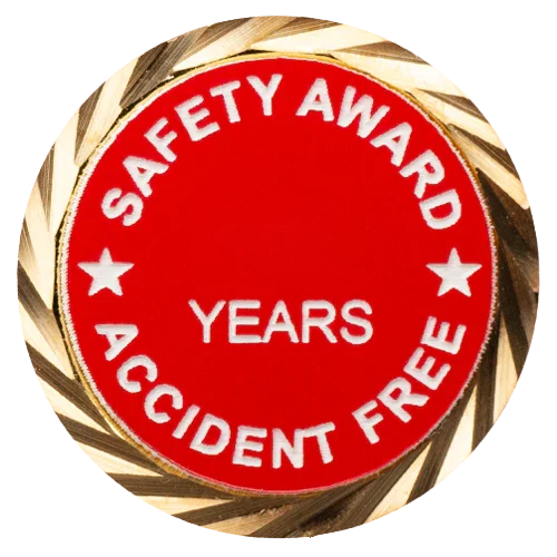 Safety Award Pin, Accident Free Pin with your choice of years