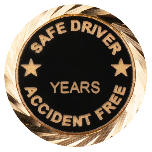 Safe Driver Pin / Accident Free Pin with your choice of years