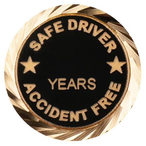 Safe Driver Pin / Accident Free Pin with your choice of years