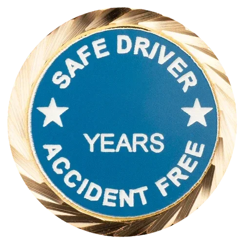 Safe Driver Pin / Accident Free Pin with your choice of years