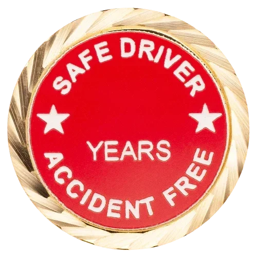 Safe Driver Pin / Accident Free Pin with your choice of years