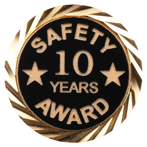 Safety Award Pin, with your choice of years - awardshere.com