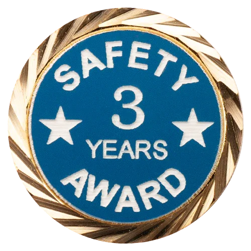 Safety shop award pin