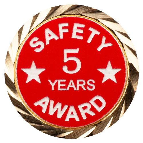 Safety Award Pin, with your choice of years - awardshere.com