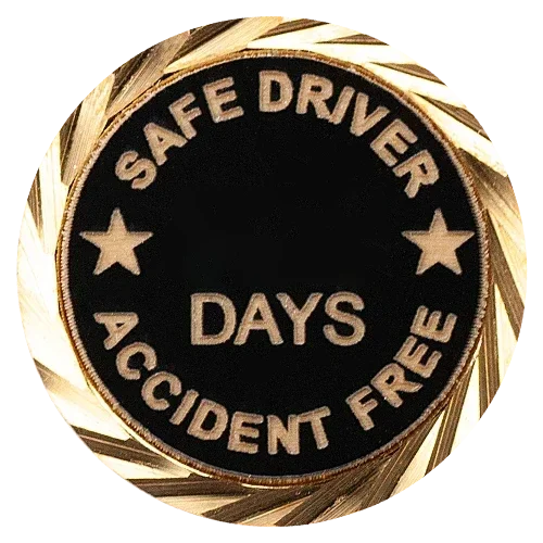 Safe Driver Pin / Accident Free Pin with your choice of days