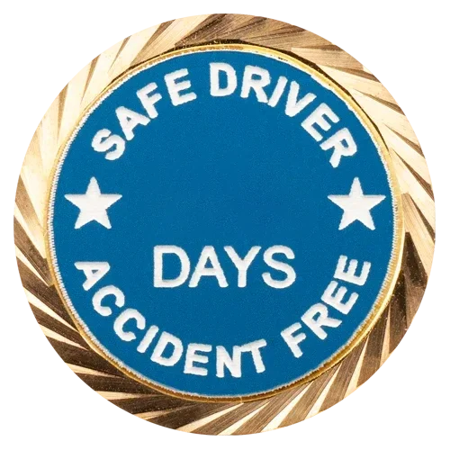 Safe Driver Pin / Accident Free Pin with your choice of days