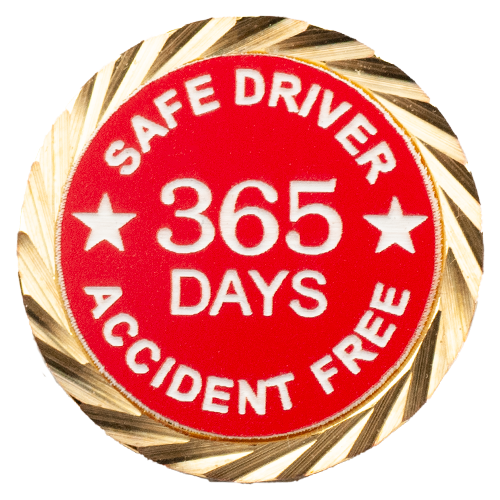 Safe Driver Pin, Accident Free Pin with your choice of days