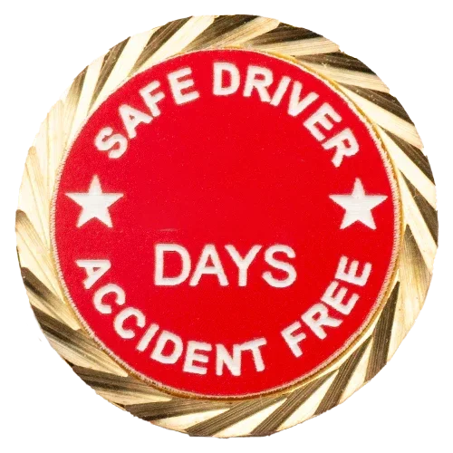Safe Driver Pin / Accident Free Pin with your choice of days