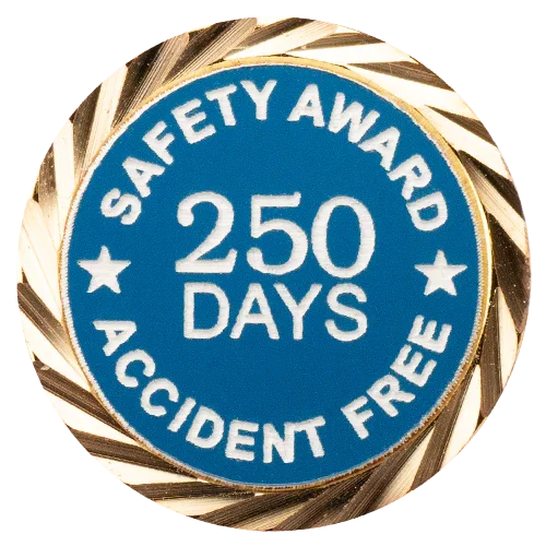 Safety Award Pin, Accident Free Pin with your choice of days - awardshere.com