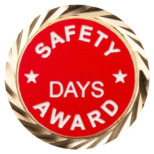 Safety Award Pin with your choice of days