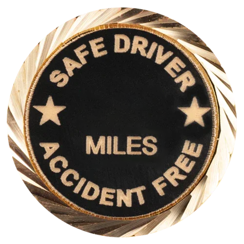 Safe Driver Pin / Accident Free Pin with your choice of miles