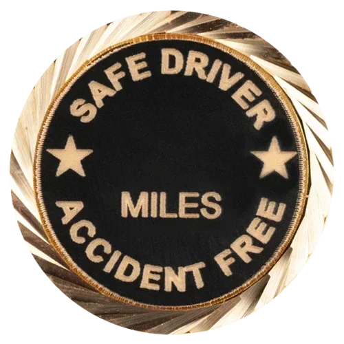 Safe Driver Pin / Accident Free Pin with your choice of miles