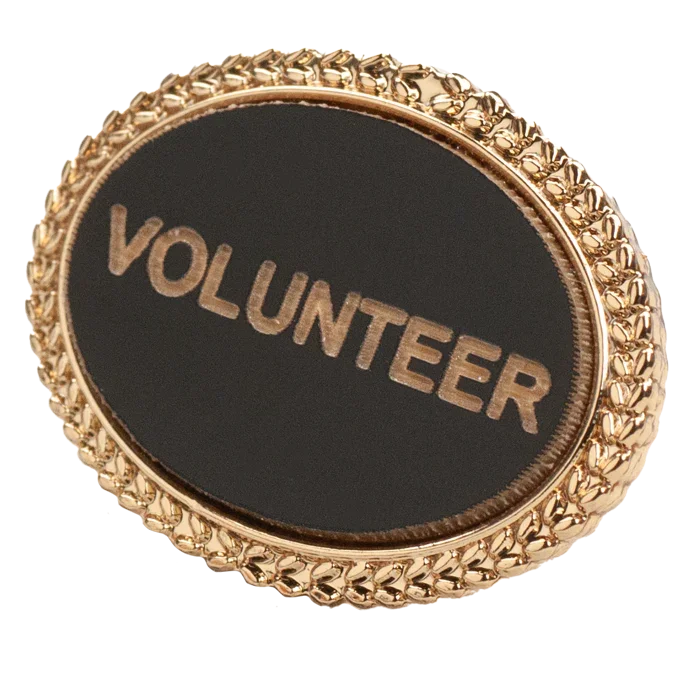 Volunteer Oval Lapel Pin - awardshere.com