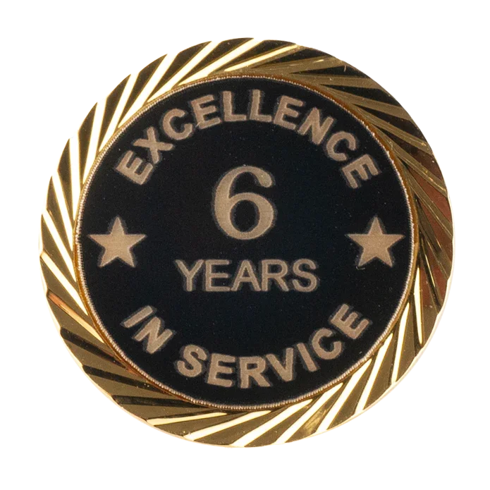Excellence in Service Pin 1-60 years - awardshere.com