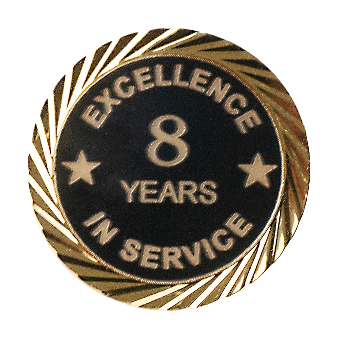 Excellence in Service Pin 1-60 years - awardshere.com
