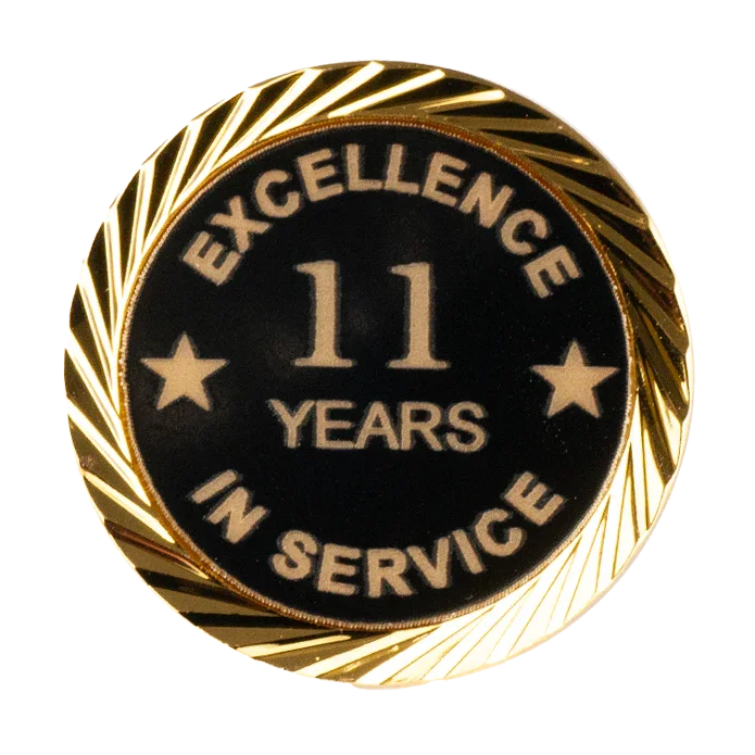 Excellence in Service Pin 1-60 years - awardshere.com