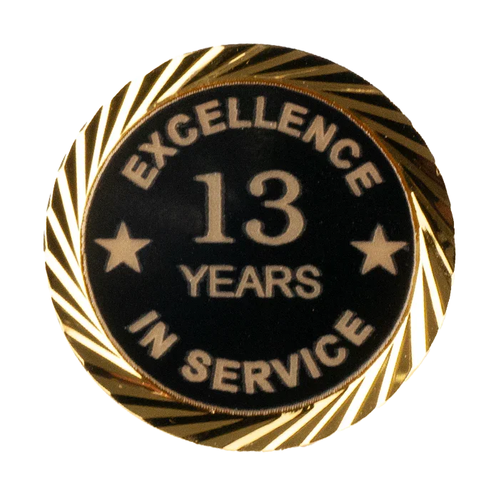 Excellence in Service Pin 1-60 years - awardshere.com
