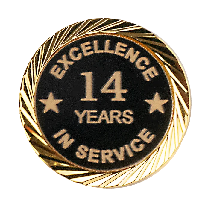 Excellence in Service Pin 1-60 years - awardshere.com