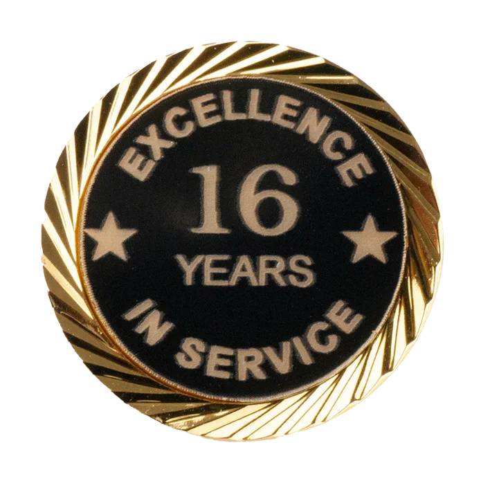 Excellence in Service Pin 1-60 years - awardshere.com