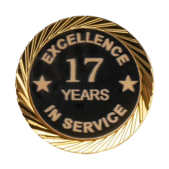 Excellence in Service Pin 1-60 years - awardshere.com