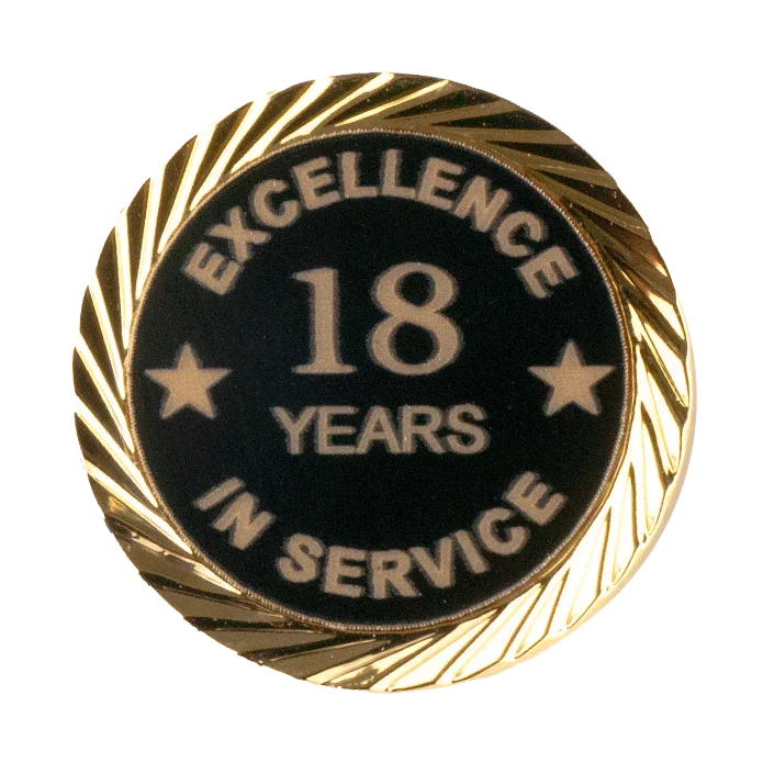 Excellence in Service Pin 1-60 years - awardshere.com