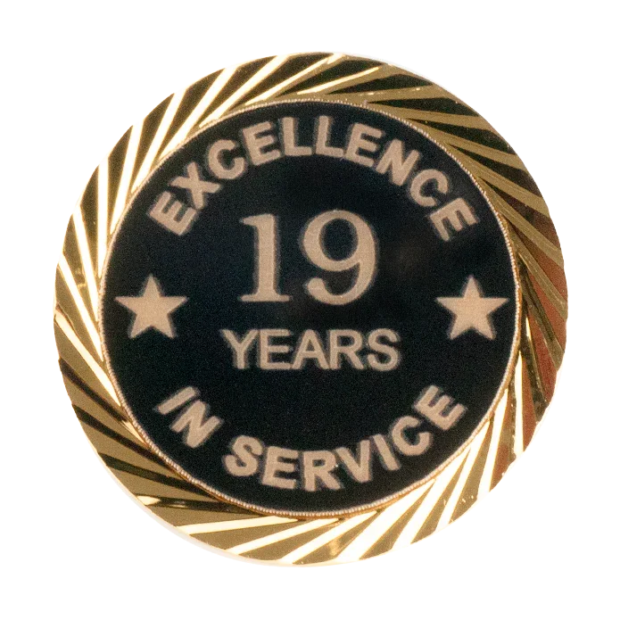 Excellence in Service Pin 1-60 years - awardshere.com