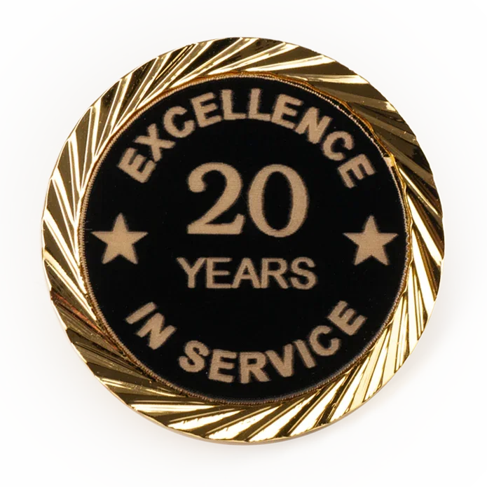 Excellence in Service Pin 1-60 years - awardshere.com