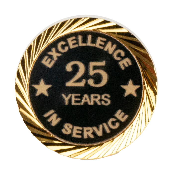 Excellence in Service Pin 1-60 years - awardshere.com