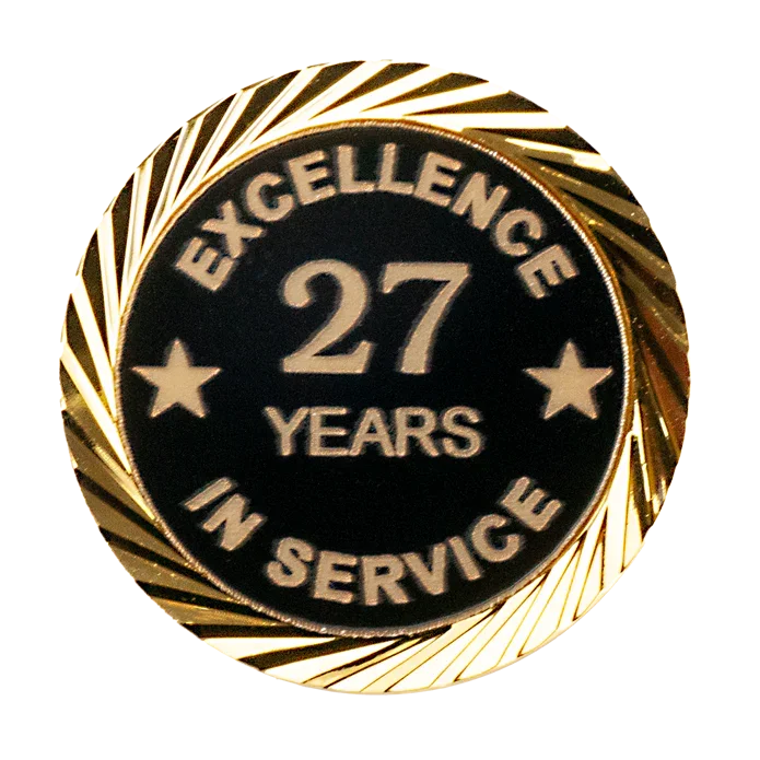 Excellence in Service Pin 1-60 years - awardshere.com