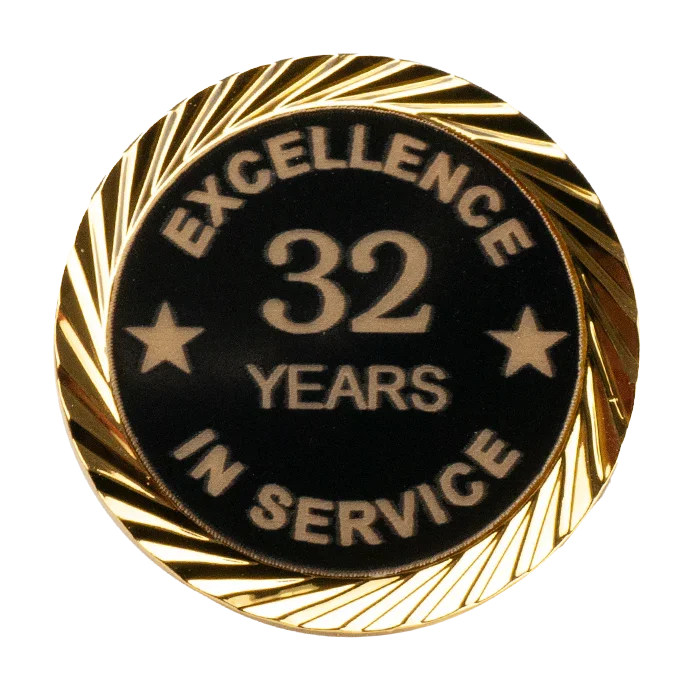 Excellence in Service Pin 1-60 years - awardshere.com