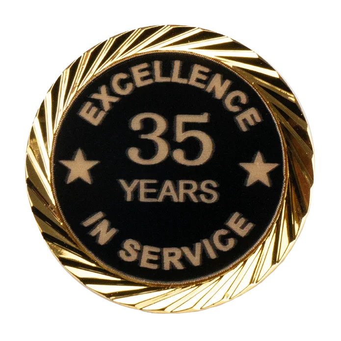Excellence in Service Pin 1-60 years - awardshere.com