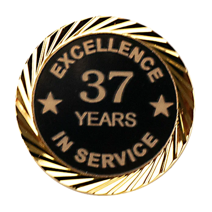 Excellence in Service Pin 1-60 years - awardshere.com