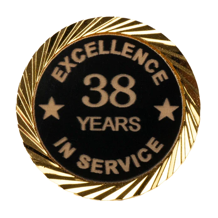 Excellence in Service Pin 1-60 years - awardshere.com
