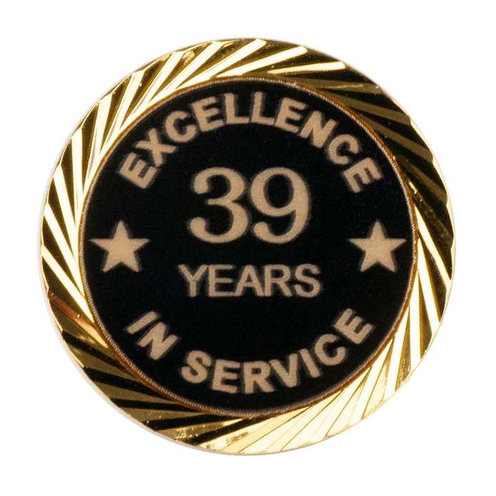 Excellence in Service Pin 1-60 years - awardshere.com