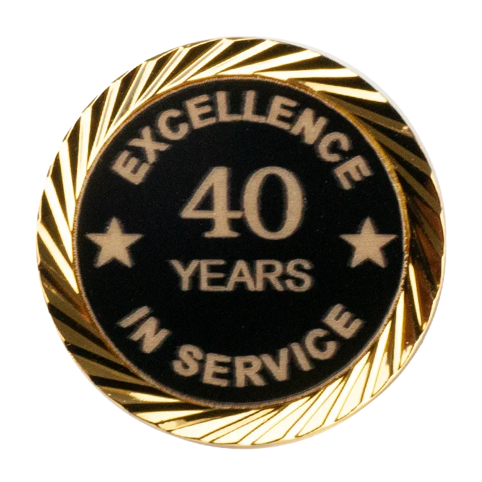 Excellence in Service Pin 1-60 years - awardshere.com