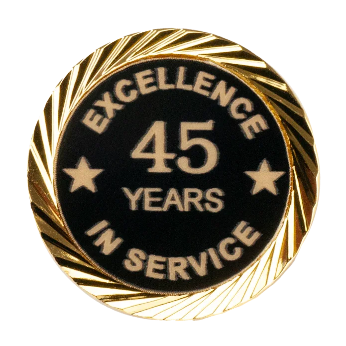 Excellence in Service Pin 1-60 years - awardshere.com