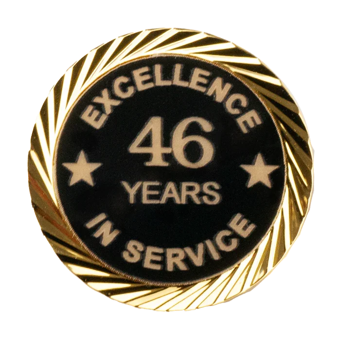 Excellence in Service Pin 1-60 years - awardshere.com
