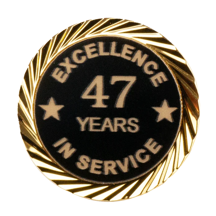 Excellence in Service Pin 1-60 years - awardshere.com