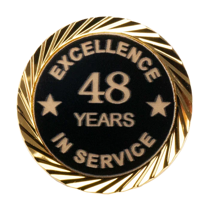 Excellence in Service Pin 1-60 years - awardshere.com