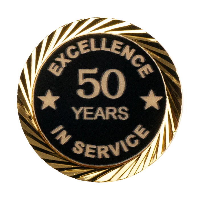 Excellence in Service Pin 1-60 years - awardshere.com