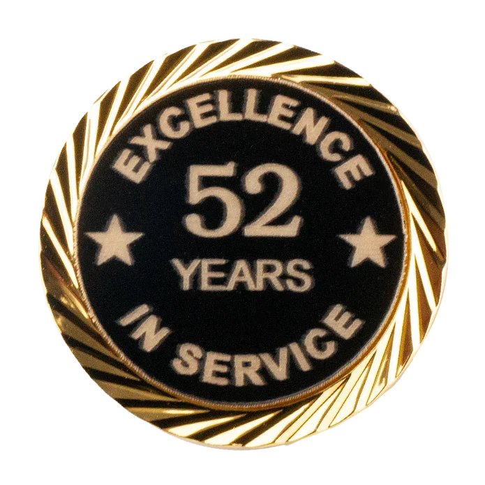 Excellence in Service Pin 1-60 years - awardshere.com