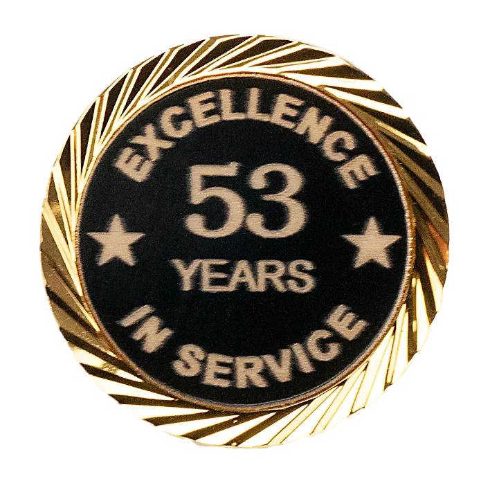Excellence in Service Pin 1-60 years - awardshere.com