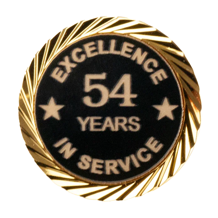 Excellence in Service Pin 1-60 years - awardshere.com