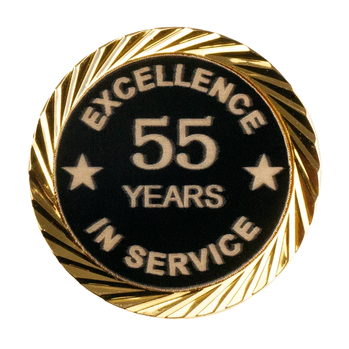 Excellence in Service Pin 1-60 years - awardshere.com