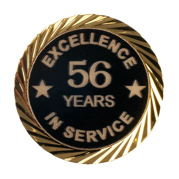 Excellence in Service Pin 1-60 years - awardshere.com