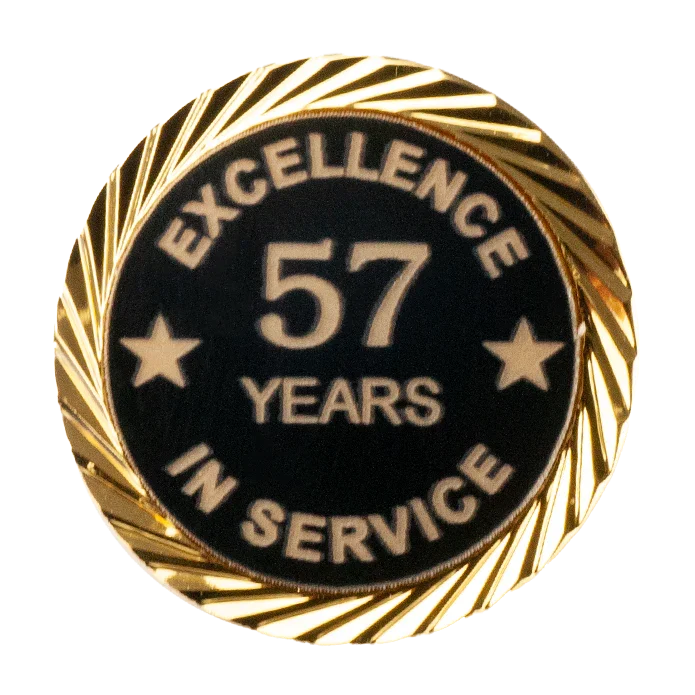 Excellence in Service Pin 1-60 years - awardshere.com